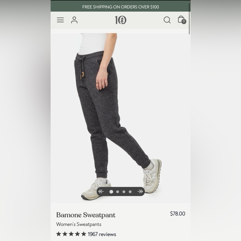 Tentree Bamone Sweatpants XS